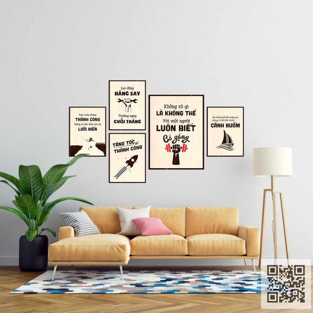 tranh slogan tạo động lực treo tường phòng khách