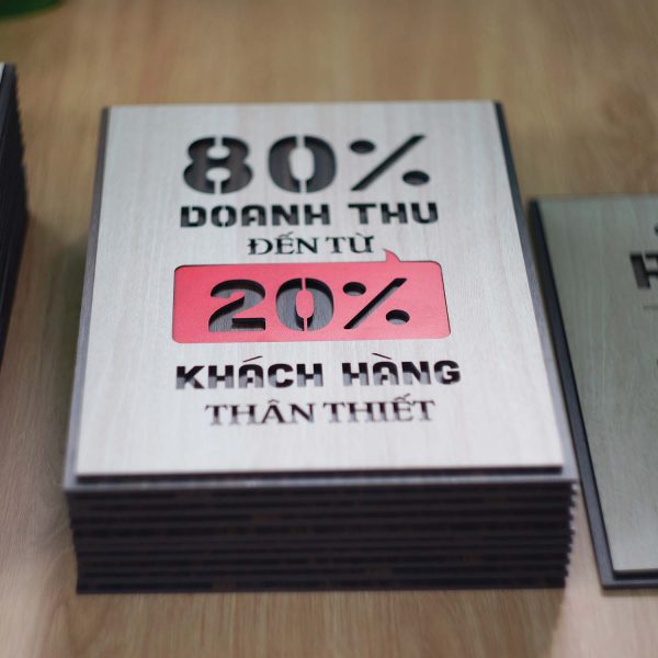 Tranh Decor Slogan TBIG114: 80% Doanh thu đến từ 20% khách hàng thân thiết