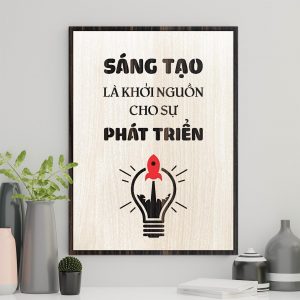 Tranh Tường Ý Nghĩa TBIG120: Sáng tạo là khởi nguồn cho sự phát triển