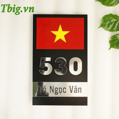 Biển số nhà alu decor hiện đại mẫu ALSN01